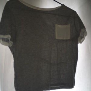 A white and gray shirt